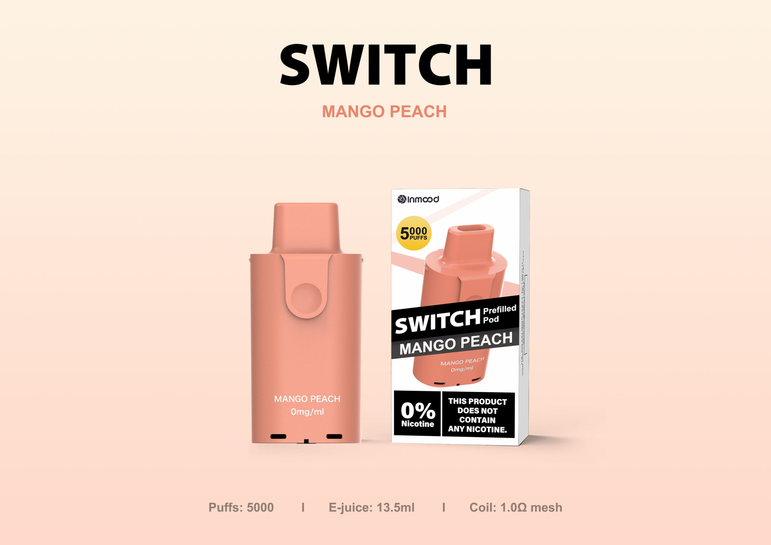 Inmood Switch Pod System Disposable Vape Replacement Pod 5000 Puffs